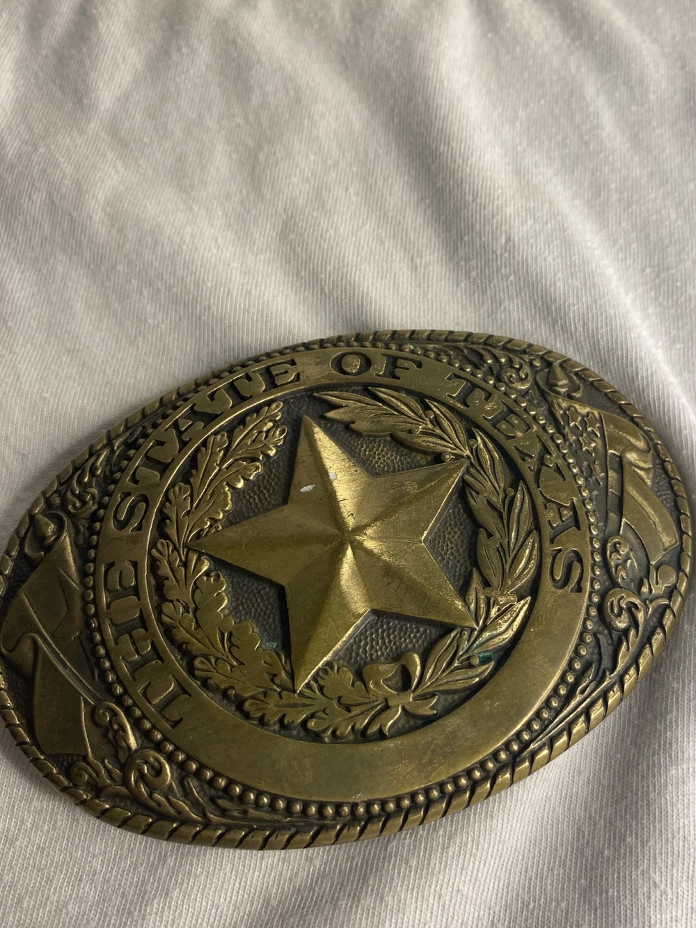 "State of Texas" solid Brass Belt Buckle  from the Tony Lama Collection